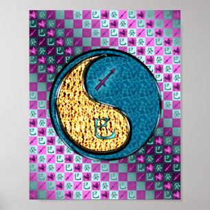 Póster Sagitario y Serpiente de Agua