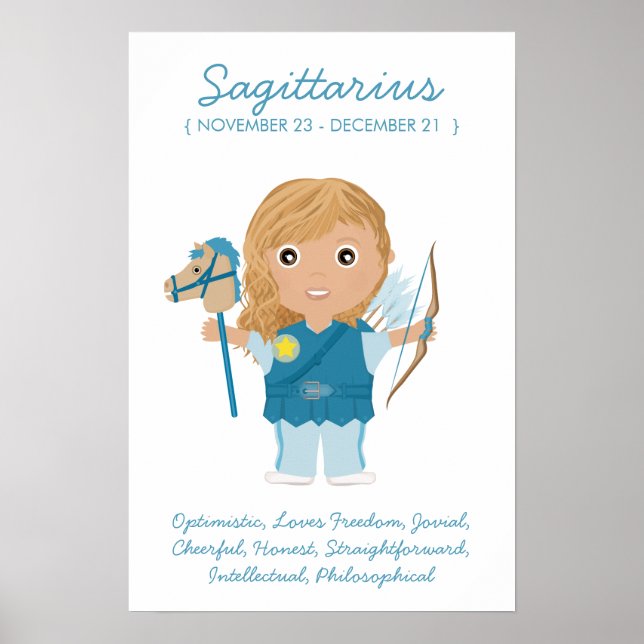 Póster Sagittarius - Chica Poster del Horóscopo (Frente)