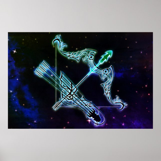 Póster sagittarius el arquero poster zodiaco (Frente)