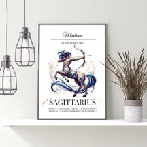 Sagittarius Personalized Elegante Acuarela Zodiac