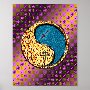 Póster Sagittarius y Caballo de Agua
