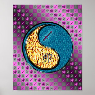Póster Sagittarius y Conejo de Agua