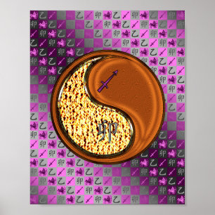 Póster Sagittarius y Conejo de Madera