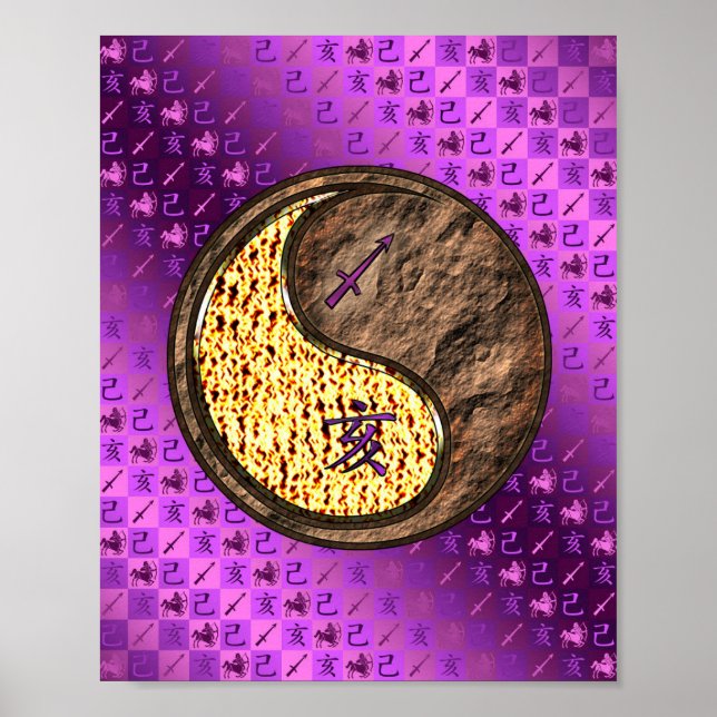 Póster Sagittarius y Earth Boar (Frente)