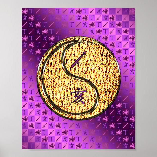 Póster Sagittarius y Fire Boar (Frente)