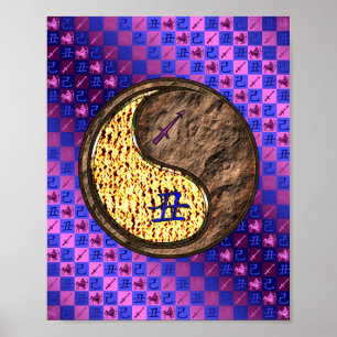 Póster Sagittarius y Ox de la Tierra