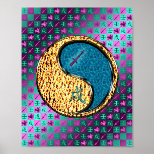 Póster Sagittarius y Perro de Agua