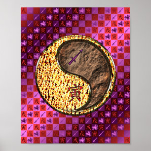 Póster Sagittarius y tigre de la Tierra