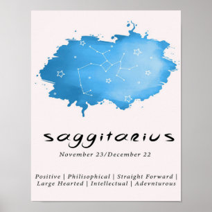 Póster Sagittarius Zodiac Art Owner Gift   Cute Gift