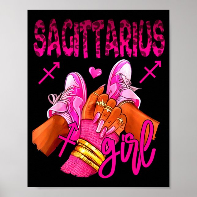 Póster Sagittarius Zodiac Sign Birthday Queens Horoscope  (Frente)