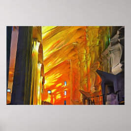 Póster Sagrada Familia. Interior. Vista 2.