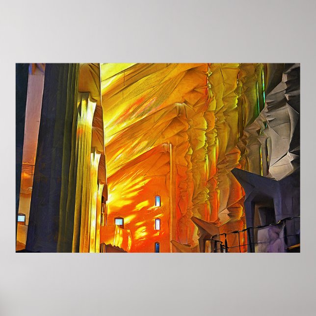 Póster Sagrada Familia. Interior. Vista 2. (Frente)