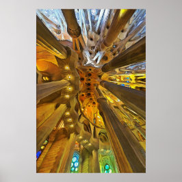 Póster Sagrada Familia. Interior. Vista 26.