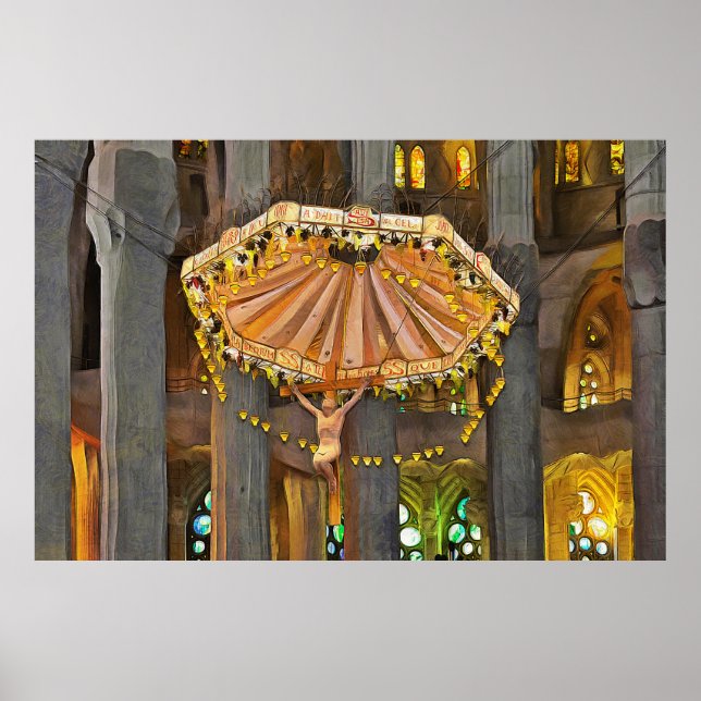 Póster Sagrada Familia. Interior. Vista 4. (Frente)