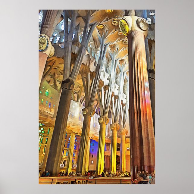 Póster Sagrada Familia. Interior. Vista 9. (Frente)