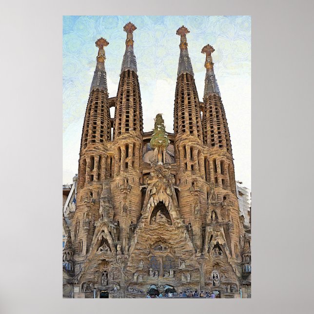 Póster Sagrada Familia. Vista 3. (Frente)