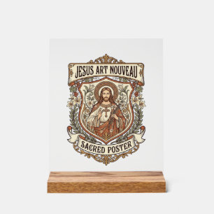 Póster Sagrado Art Nouveau Jesús Póster Sagrado Ar
