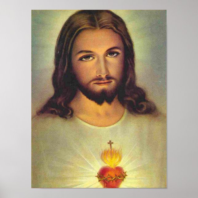 Póster Sagrado Corazón de Jesús (Frente)