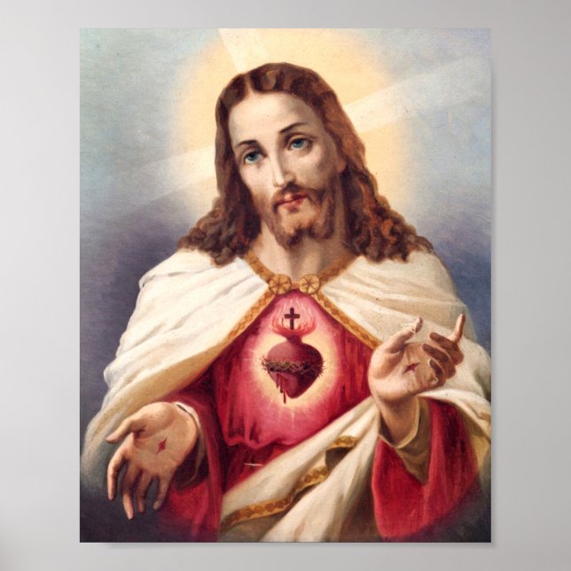 Póster Sagrado Corazón De Jesús (Frente)