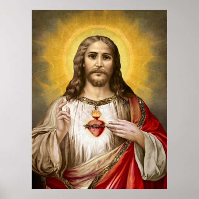 Póster Sagrado Corazón de Jesús (Frente)