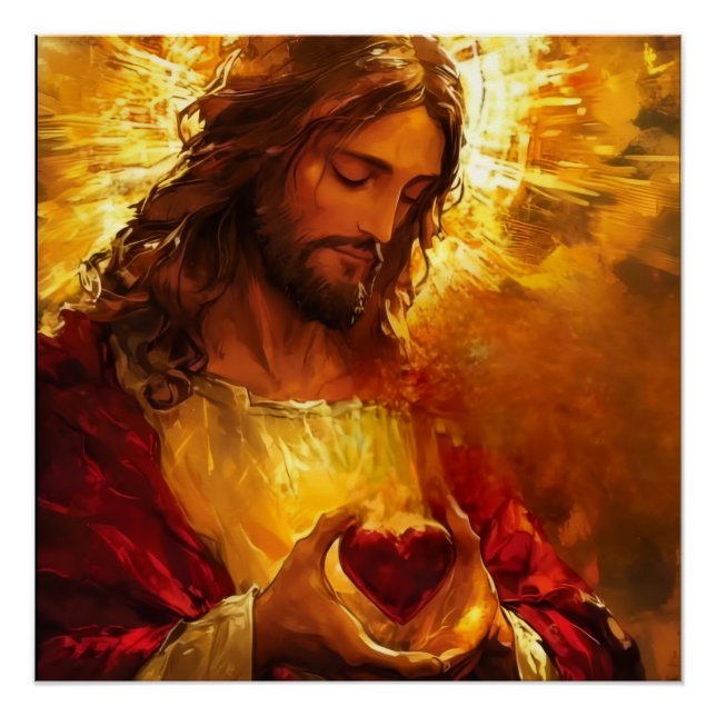 Póster Sagrado Corazón de Jesús (Anverso)