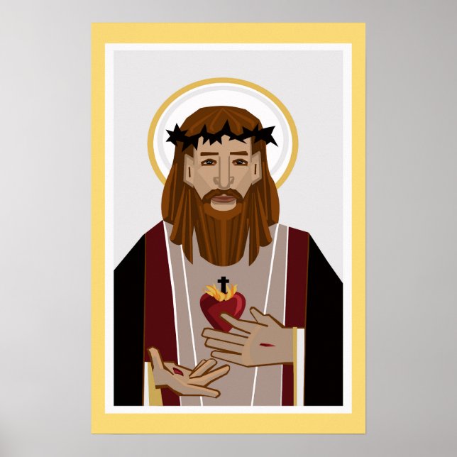 Póster Sagrado Corazón de Jesús (Frente)