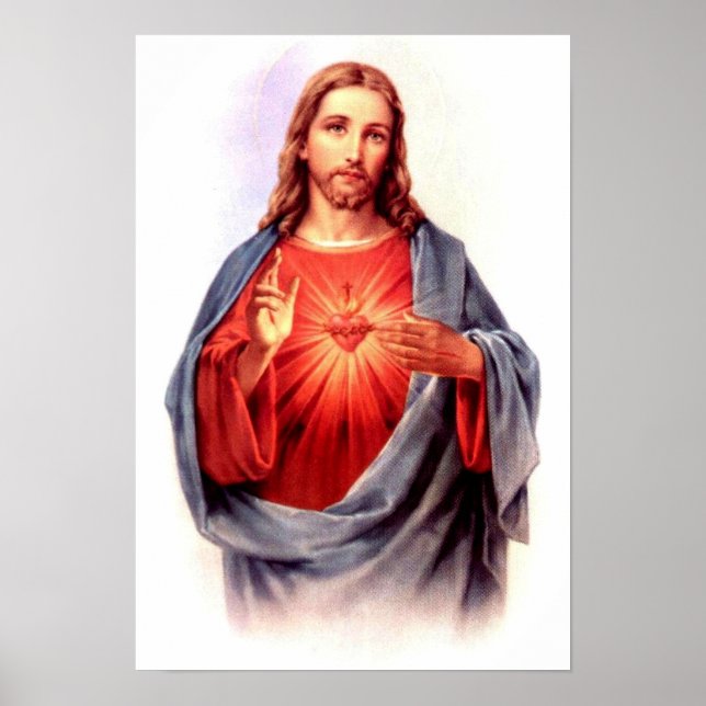 Póster Sagrado Corazón de Jesús (Frente)