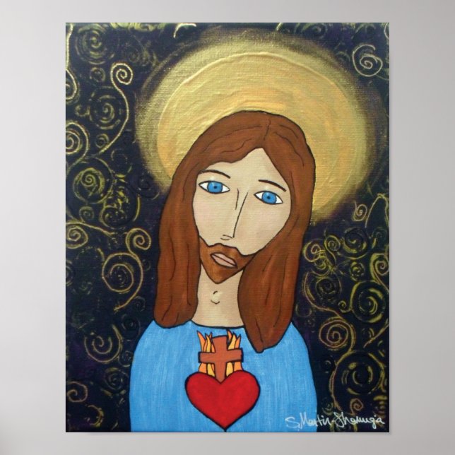 Póster Sagrado Corazón de Jesús (Frente)