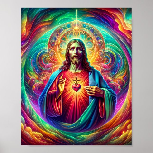 Póster Sagrado Corazón de Jesús (Frente)