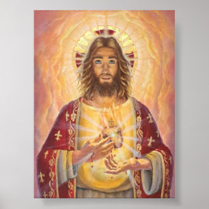 Póster Sagrado Corazón de Jesús, Arte, Poster