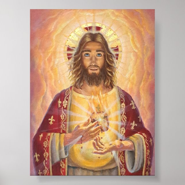 Póster Sagrado Corazón de Jesús, Arte, Poster (Frente)