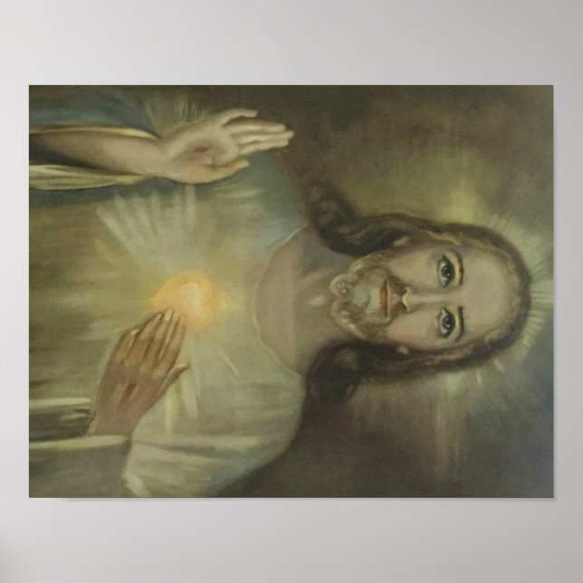 Póster Sagrado Corazón de Jesús Enthronement (Frente)