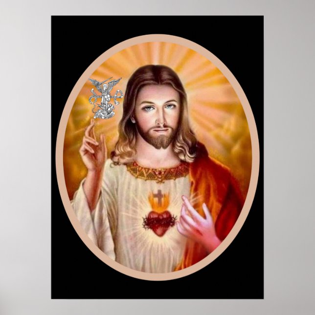 Póster Sagrado Corazón de Jesús, Poster (Frente)