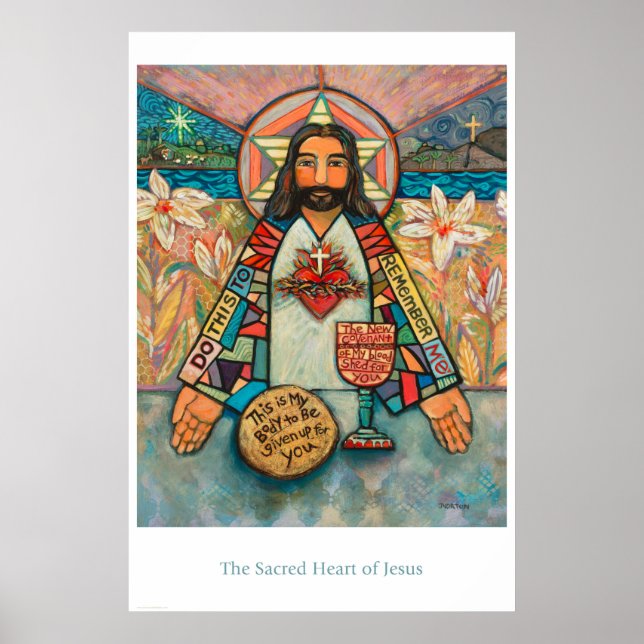 Póster Sagrado Corazón de Jesús Poster de aula (Frente)