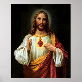 Póster Sagrado Corazón de Jesús Tradicional
