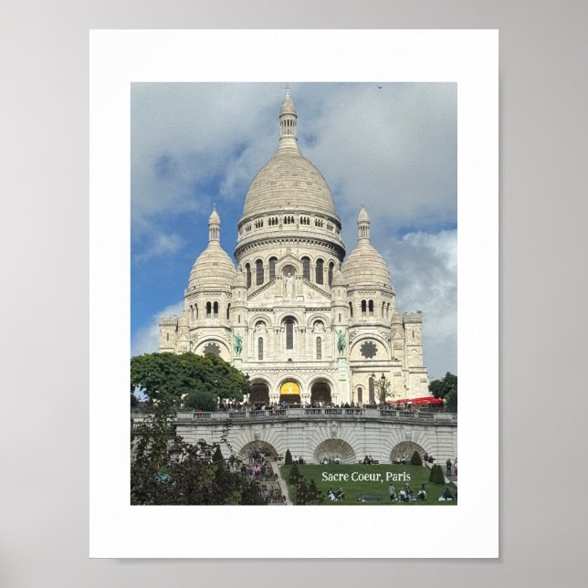Póster Sagrado Corazón, Montmartre, París, Francia (Frente)