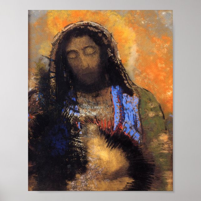 Póster Sagrado Corazón - Odilon Redon 1910 (Frente)