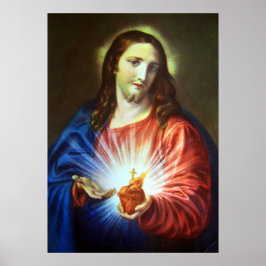 Póster Sagrado Corazón Religioso de Jesús Católico
