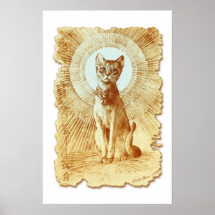 Póster Sagrado Gato Real Egipcio
