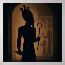 Póster Sagrado Osiris Divino Poster de Dios Egipcio