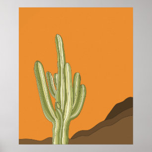Póster Saguaro Cactus Poster y descarga digital