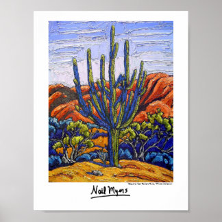 Póster "Saguaro cerca de las ruinas de Romero"