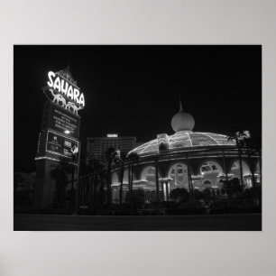 Póster Sáhara Las Vegas en negro y blanco
