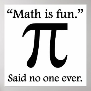 Póster Said No One Ever: Math Is Fun