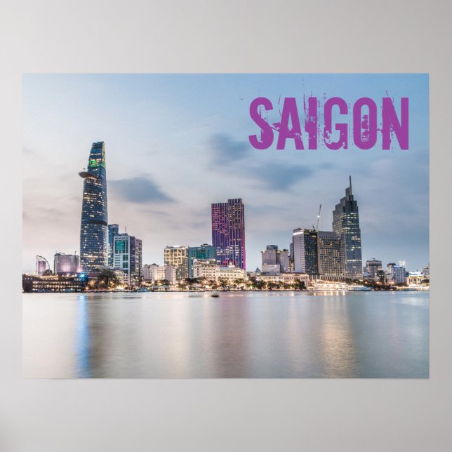 Póster Saigon (Ciudad Ho Chi Minh) HCMC, recuerdo de Viet (Frente)
