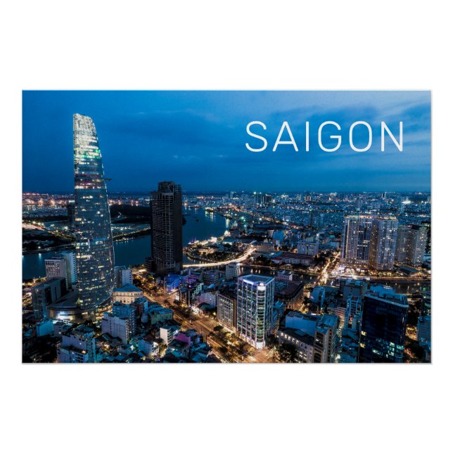 Póster Saigon (Ciudad Ho Chi Minh) HCMC Vacaciones en Vie (Anverso)