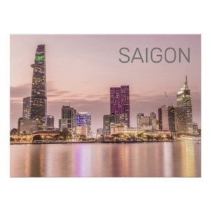 Póster Saigon Ho Chi Minh Ciudad HCMC Vietnam Sunset