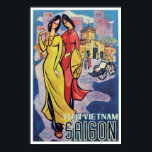 Póster Saigón, Vietnam: Viaje en Viaje Art Decó<br><div class="desc">Impresión de reproducción de afiche original de viaje que promovía el turismo a Saigón, Vietnam, restaurado digitalmente a discreción del artista. Perfecto para la decoración de la pared. El marco y esto haría una hermosa decoración de habitación de estilo retro en un bar, cafetería, restaurante, home theater, oficina o den....</div>