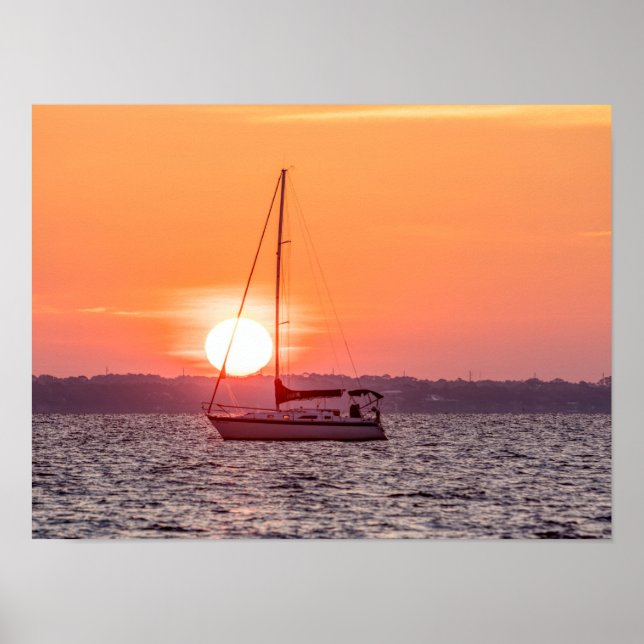Póster Sailboat Sunrise (Frente)