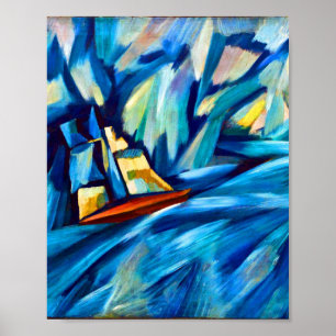 Póster Sailing boat by Amadeo de Souza-Cardoso 